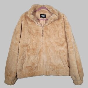 UGG Tan Faux Fur Jacket